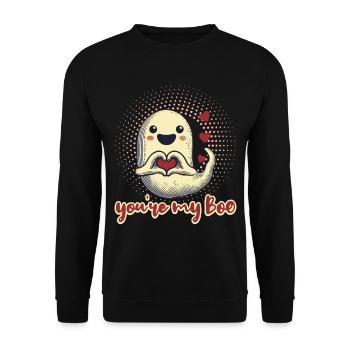 Tu es mon amour fantôme - Sweat-shirt Unisexe - noir - Devant - Alina (178cm) & Michal (187cm)