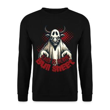 Taureau effronté avec dicton pour les occasions humoristiques - Sweat-shirt Unisexe - noir - Devant - Alina (178cm) & Michal (187cm)
