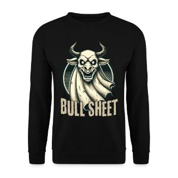 Feuille de taureau illustration amusante avec taureau - Sweat-shirt Unisexe - noir - Devant - Alina (178cm) & Michal (187cm)