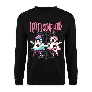 Halloween Goth Girl I Goth Some Boo's - Unisex Sweatshirt - black - Front - Alina (178cm) & Michal (187cm)