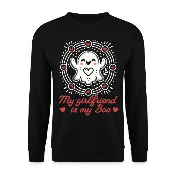 Ma copine est mon âme boo amour - Sweat-shirt Unisexe - noir - Devant - Alina (178cm) & Michal (187cm)