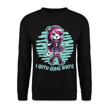 Halloween Goth Girl I Got Ghosts - Unisex Sweatshirt - black - Front - Alina (178cm) & Michal (187cm)