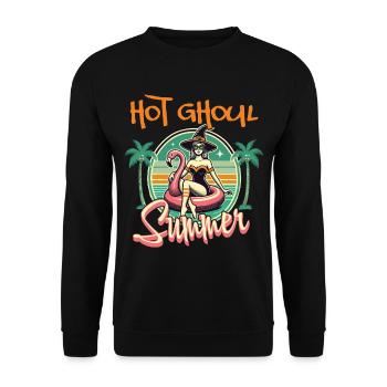 Heiße Ghoul Sommer Vibes - Unisex Pullover - Schwarz - Vorne - Alina (178cm) & Michal (187cm)