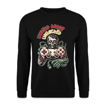Manette de jeu zombie Mode mort-vivant - Sweat-shirt Unisexe - noir - Devant - Alina (178cm) & Michal (187cm)
