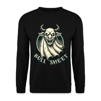 Feuille de taureau effrayant motif taureau - Sweat-shirt Unisexe - noir - Devant - Alina (178cm) & Michal (187cm)