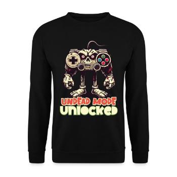 Manette de jeu Zombie : Mode Mort-vivant - Sweat-shirt Unisexe - noir - Devant - Alina (178cm) & Michal (187cm)