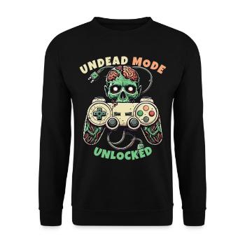 Manette de jeu Zombie : Mode Mort-vivant - Sweat-shirt Unisexe - noir - Devant - Alina (178cm) & Michal (187cm)