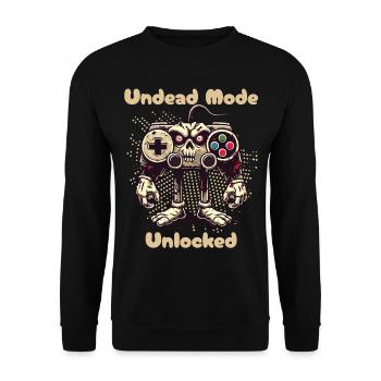 Zombie Gaming Controller Modus Entfesselt - Unisex Pullover - Schwarz - Vorne - Alina (178cm) & Michal (187cm)