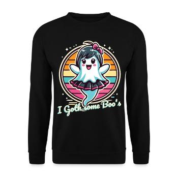 Halloween Goth Mädchen Ich Goth Some Boo's - Unisex Pullover - Schwarz - Vorne - Alina (178cm) & Michal (187cm)
