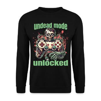 Zombie Gaming Controller: Untoter Modus - Unisex Pullover - Schwarz - Vorne - Alina (178cm) & Michal (187cm)