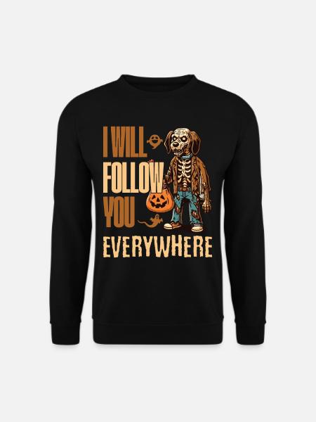 Compagnon de chien effrayant d’Halloween - Sweat-shirt Unisexe - noir