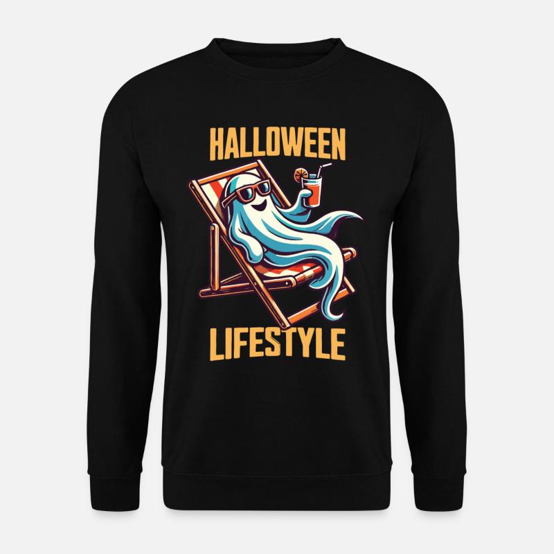 Relaxed Halloween Lifestyle Ghost - Unisex Sweatshirt - black