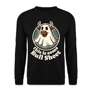 C’est un vrai non-sens avec un visage de vache - Sweat-shirt Unisexe - noir - Devant - Alina (178cm) & Michal (187cm)