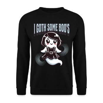 Halloween Gothic Girl I Got Boo’s - Sweat-shirt Unisexe - noir - Devant - Alina (178cm) & Michal (187cm)