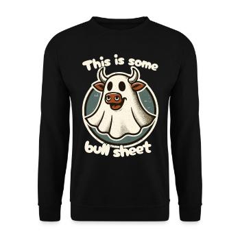 Halloween vache humour design - Sweat-shirt Unisexe - noir - Devant - Alina (178cm) & Michal (187cm)