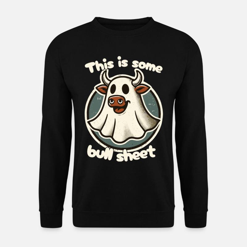 Halloween Kuhgeist Humor Design - Unisex Pullover - Schwarz