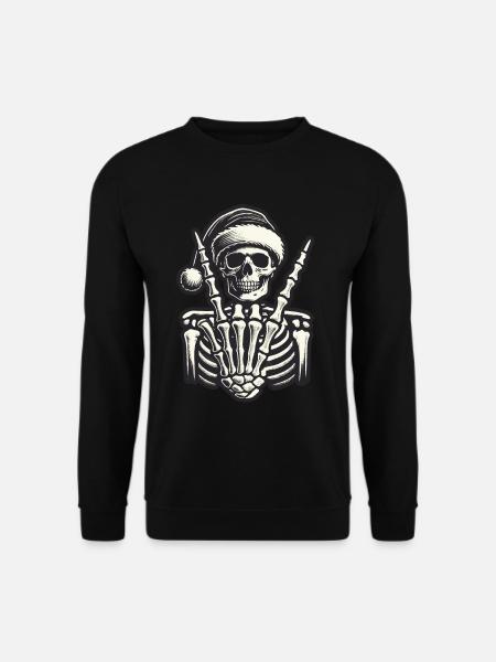 Cool Skeleton Christmas Style - Unisex Sweatshirt - black