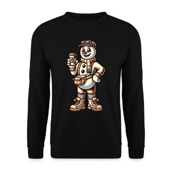 Funny Snobs Christmas Sarcasm - Unisex Sweatshirt - black - Front - Alina (178cm) & Michal (187cm)
