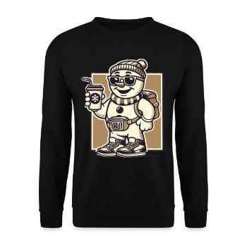 Funny Snobs Christmas Sarcasm - Unisex Sweatshirt - black - Front - Alina (178cm) & Michal (187cm)