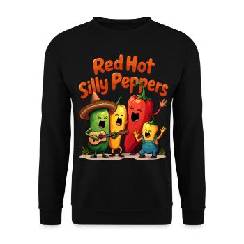 Red Hot Silly Peppers - Unisex Sweatshirt - black - Front - Alina (178cm) & Michal (187cm)