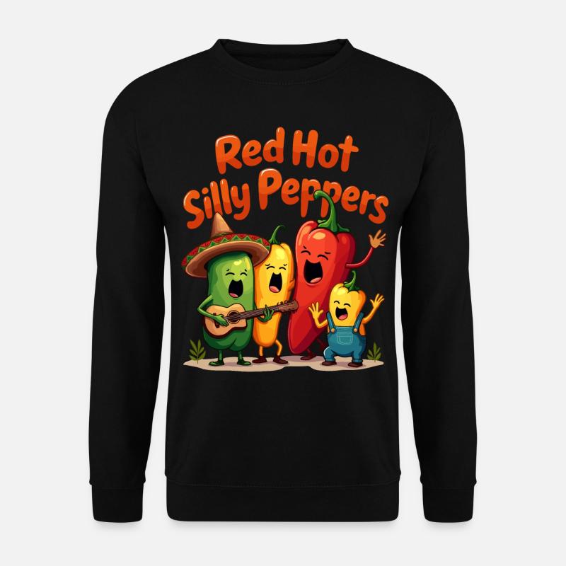Red Hot Silly Peppers - Unisex Sweatshirt - black