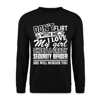 My Girl Is A Crazy Security Officer - Unisex Sweatshirt - black - Front - Alina (178cm) & Michal (187cm)