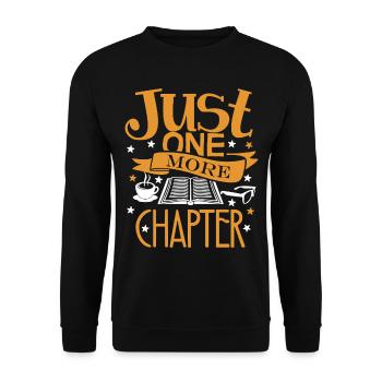 Reading Just One More Chapter Book Love - Unisex Sweatshirt - black - Front - Alina (178cm) & Michal (187cm)