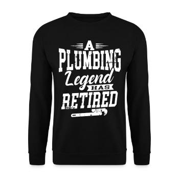 Plumber A Plumbing Legend - Unisex Sweatshirt - black - Front - Alina (178cm) & Michal (187cm)