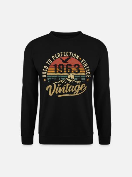Jahrgang 1963 geboren Legende Geburtstag Geschenk - Unisex Pullover - Schwarz