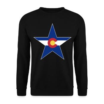 Colorado Fan T-Shirt – Mountains & Adventure - Unisex Sweatshirt - black - Front - Alina (178cm) & Michal (187cm)