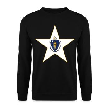 Massachusetts Fan T-Shirt – Stylish & Unique - Unisex Sweatshirt - black - Front - Alina (178cm) & Michal (187cm)