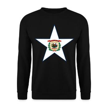 West Virginia Fan Shirt – Nature & Pride - Unisex Sweatshirt - black - Front - Alina (178cm) & Michal (187cm)