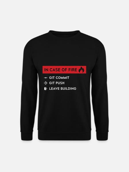 In case of fire - GitHub - Unisex Pullover - Schwarz