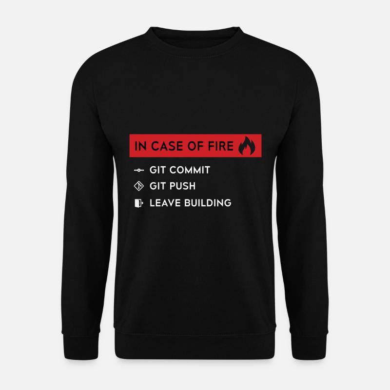 In case of fire - GitHub - Unisex Sweatshirt - black