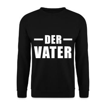 Der Vater - Stolzer Papa, Versorger und Beschützer - Unisex Pullover - Schwarz - Vorne - Alina (178cm) & Michal (187cm)