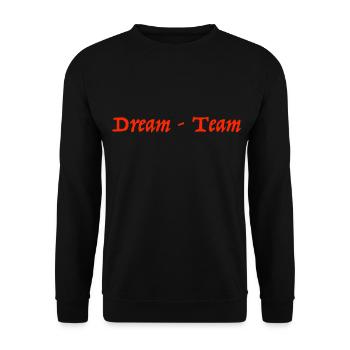 dream team - Unisex Pullover - Schwarz - Vorne - Alina (178cm) & Michal (187cm)