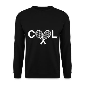 Tennis Cool lettrage cadeau en blanc - Sweat-shirt Unisexe - noir - Devant - Alina (178cm) & Michal (187cm)