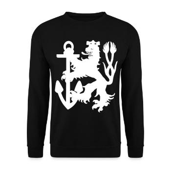 Dusseldorf - Dusseldorf Lion - Unisex Sweatshirt - black - Front - Alina (178cm) & Michal (187cm)