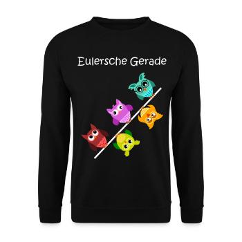 Eulersche just, owls, gift for mathematicians - Unisex Sweatshirt - black - Front - Alina (178cm) & Michal (187cm)