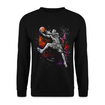 Basketball players - Basketball - BBall - Basket Jordan - Unisex Sweatshirt - black - Front - Alina (178cm) & Michal (187cm)