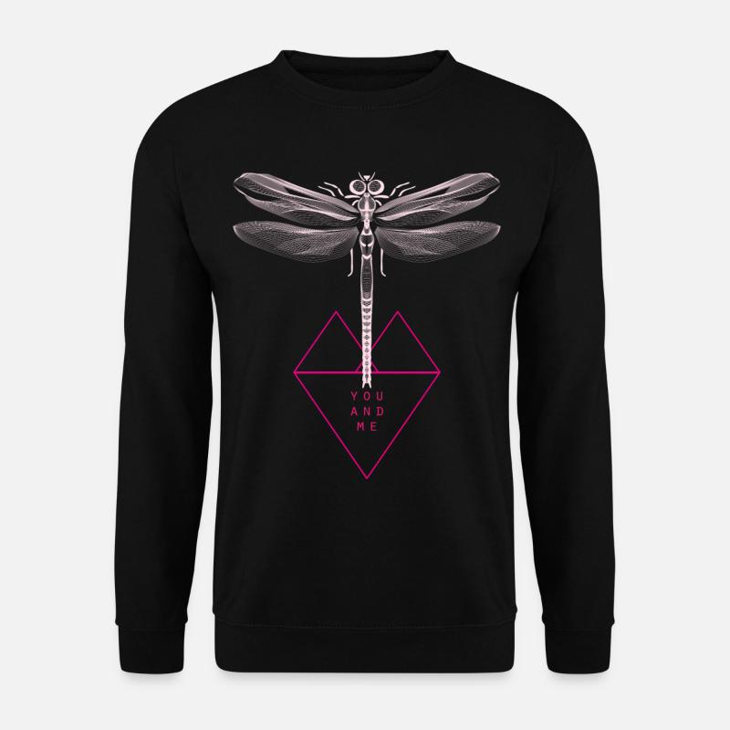 Libelle tattoo flügel engel libelle Herz frau pink - Unisex Pullover - Schwarz