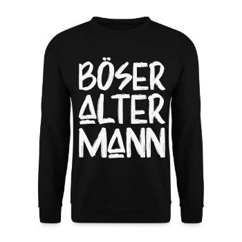 Böser Alter Mann - Unisex Pullover - Schwarz - Vorne - Alina (178cm) & Michal (187cm)