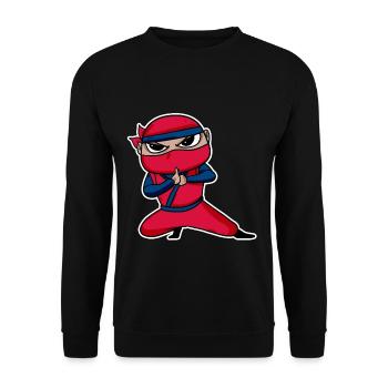 Ninja - Unisex Sweatshirt - black - Front - Alina (178cm) & Michal (187cm)