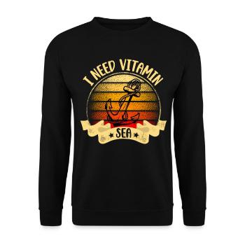 Voilier Bateau à moteur Bateau Marin - Sweat-shirt Unisexe - noir - Devant - Alina (178cm) & Michal (187cm)