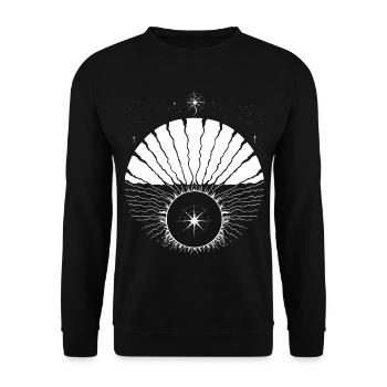 Winter Solstice Julmond Yule - Unisex Sweatshirt - black - Front - Alina (178cm) & Michal (187cm)