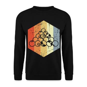 Vintage Billiards - Unisex Sweatshirt - black - Front - Alina (178cm) & Michal (187cm)