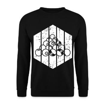 Best Billiard Player - Unisex Sweatshirt - black - Front - Alina (178cm) & Michal (187cm)