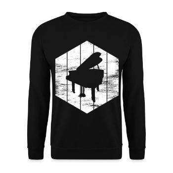 Flügel - Unisex Pullover - Schwarz - Vorne - Alina (178cm) & Michal (187cm)