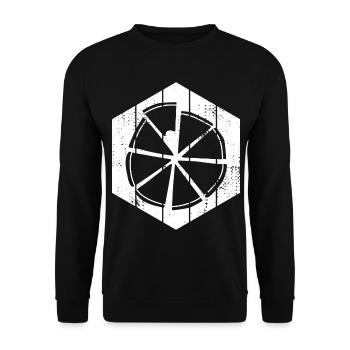 Dessin de pizza - Sweat-shirt Unisexe - noir - Devant - Alina (178cm) & Michal (187cm)