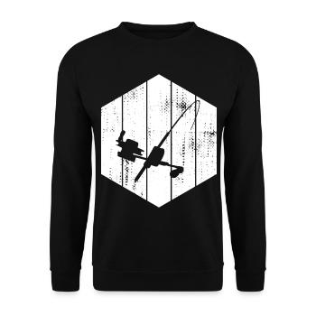 Angel Zeichnung - Unisex Pullover - Schwarz - Vorne - Alina (178cm) & Michal (187cm)